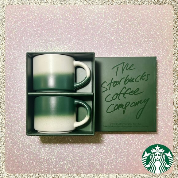 Starbucks Other - ☕️☕️ NWT/NIB 2025 Starbucks Demitasse 3oz Ceramic Mug Set for 2 Box Set